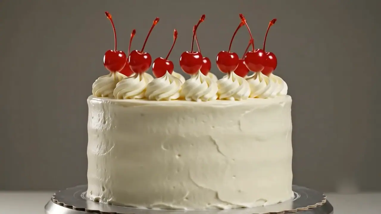 A Magic Oven cake being layered by hand, mid-bake